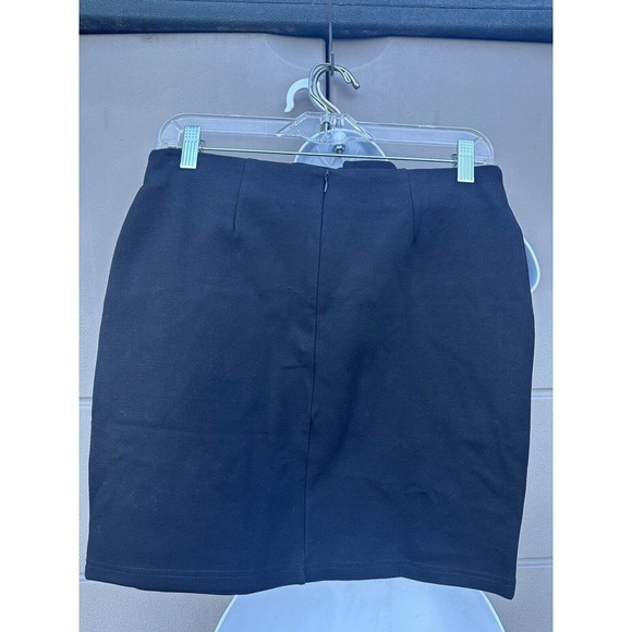 Revolve By the Way Alayna Black Ponte Knit Chocker Crop Top & Skirt Set Sz M NEW - Picture 13 of 14